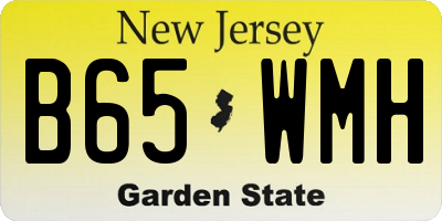 NJ license plate B65WMH