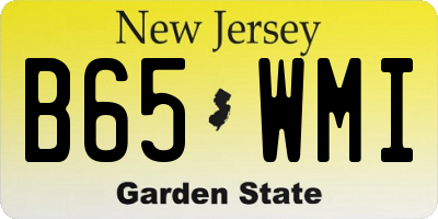 NJ license plate B65WMI
