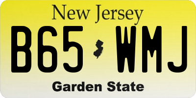NJ license plate B65WMJ