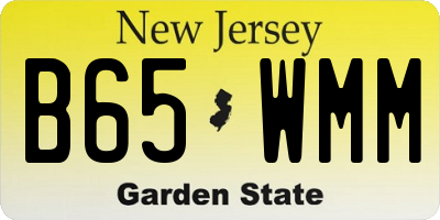 NJ license plate B65WMM