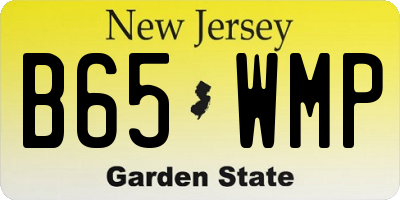 NJ license plate B65WMP