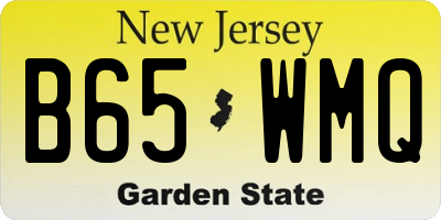 NJ license plate B65WMQ
