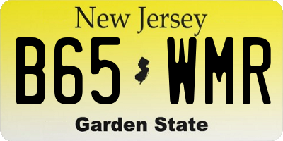NJ license plate B65WMR