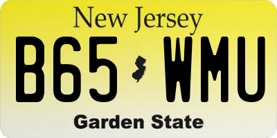 NJ license plate B65WMU