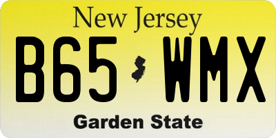 NJ license plate B65WMX
