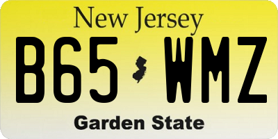 NJ license plate B65WMZ