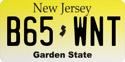 NJ license plate B65WNT