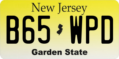 NJ license plate B65WPD