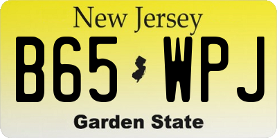 NJ license plate B65WPJ