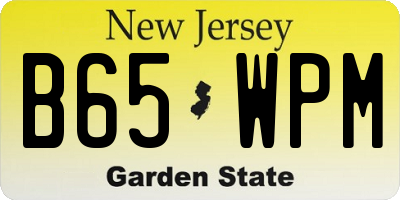 NJ license plate B65WPM