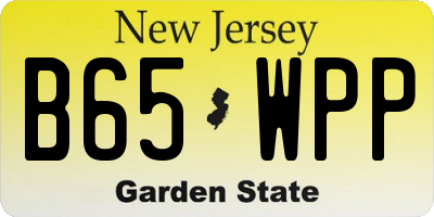 NJ license plate B65WPP