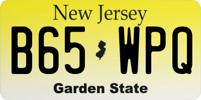 NJ license plate B65WPQ