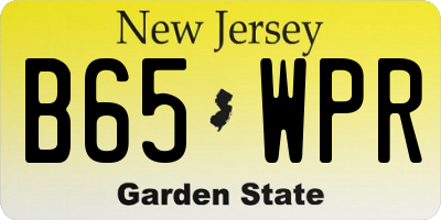 NJ license plate B65WPR