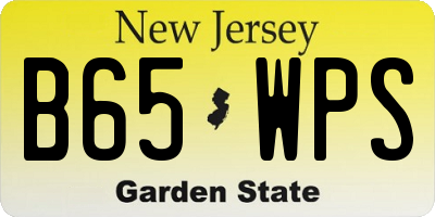 NJ license plate B65WPS