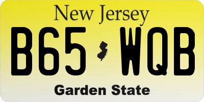 NJ license plate B65WQB