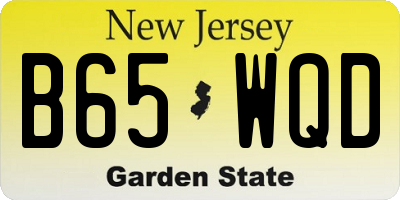 NJ license plate B65WQD