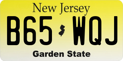 NJ license plate B65WQJ