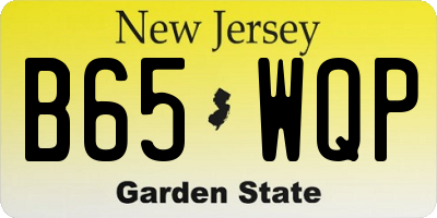 NJ license plate B65WQP
