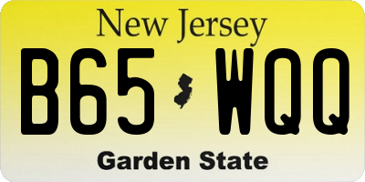 NJ license plate B65WQQ