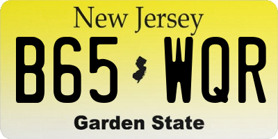 NJ license plate B65WQR