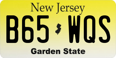 NJ license plate B65WQS