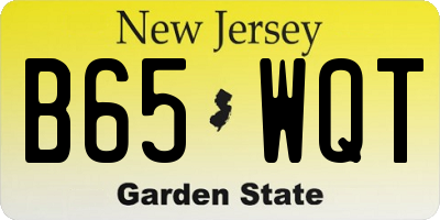 NJ license plate B65WQT