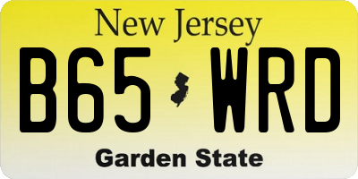 NJ license plate B65WRD
