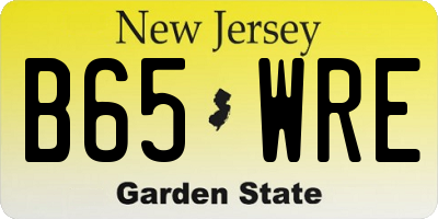 NJ license plate B65WRE