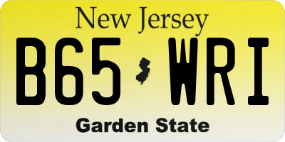 NJ license plate B65WRI
