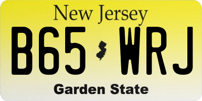 NJ license plate B65WRJ