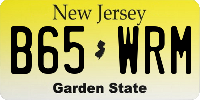 NJ license plate B65WRM