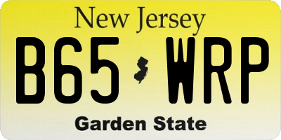 NJ license plate B65WRP