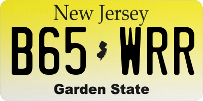 NJ license plate B65WRR