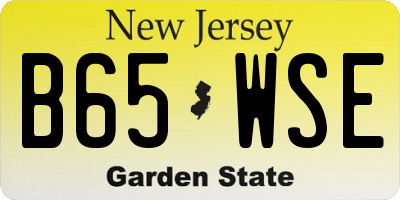 NJ license plate B65WSE
