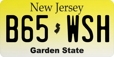 NJ license plate B65WSH
