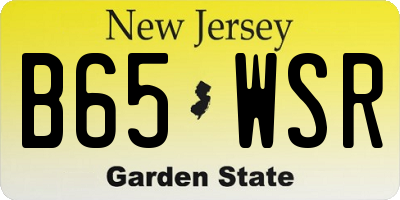 NJ license plate B65WSR
