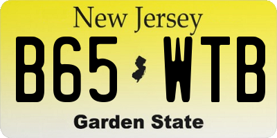 NJ license plate B65WTB