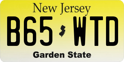 NJ license plate B65WTD
