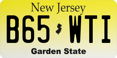 NJ license plate B65WTI