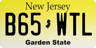 NJ license plate B65WTL