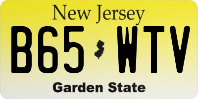 NJ license plate B65WTV