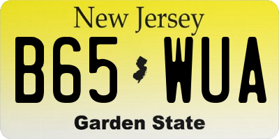 NJ license plate B65WUA