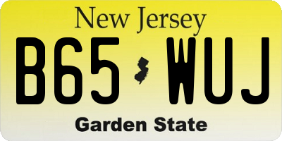NJ license plate B65WUJ