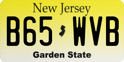 NJ license plate B65WVB