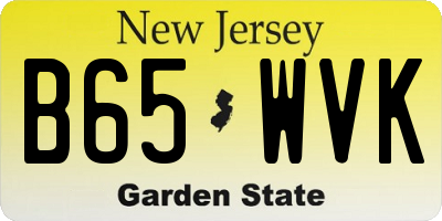 NJ license plate B65WVK