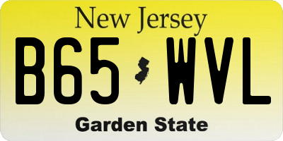 NJ license plate B65WVL