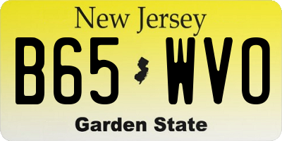 NJ license plate B65WVO