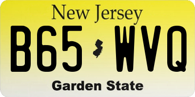 NJ license plate B65WVQ