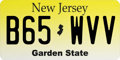 NJ license plate B65WVV