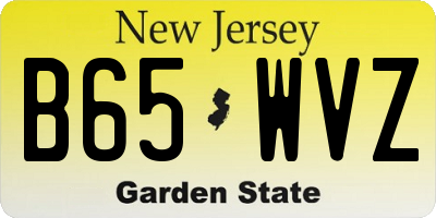 NJ license plate B65WVZ